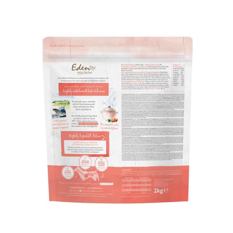 Gourmet Range Salmon & Pheasant 2KG Eden Holistic Pet Foods